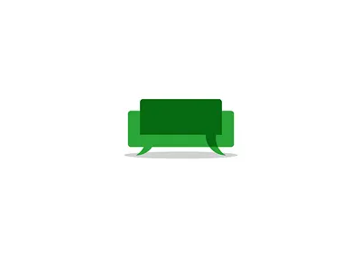 MVC concept bubble conversation couch counceling green logo psychiatrist speech