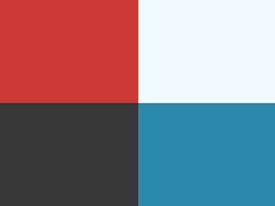 Color palette blue orange red