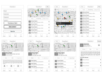 Contextual Deal App prototype ui ux wireframe