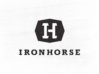 I H Ironhorse 2 aggressive brand design graphic h i icon logo strong