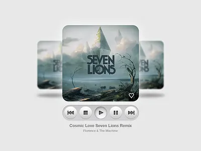 Media Player album cover grey media player music music player photoshop player standalone steadysets ui