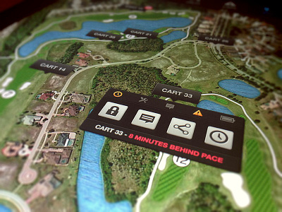 Golfcarts Map carts dark golf icon ipad map overview