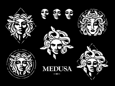 Medusa sketches illustration logo logodesign logotype mascot medusa sketches woman