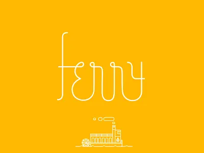 Ferry Custom Typeface illustration type design
