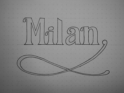 Milan lettering milan serif typography