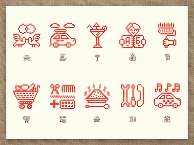 «Red Card» Icons set icons illustrations