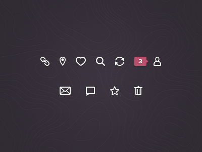 Icons app comment delete email favorite icons iphone like link location next number refresh reload remove search star trash ui user ux