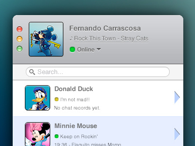 Chat UI app chat disney interface ui