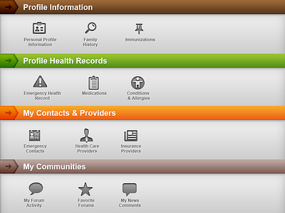 Dashboard cms dashboard gray health medical nav profile simple ui web
