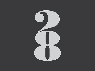 28 - House number design numbers typography