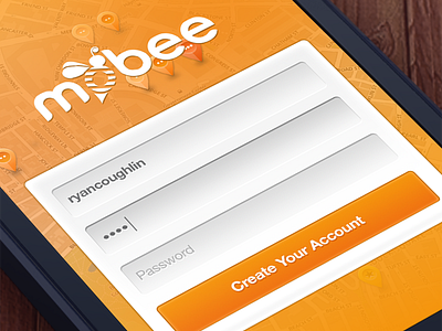 Mobee Login + Create Account create account ios iphone location login shopping