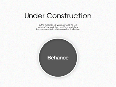 Construction Page behance circle construction photoshop portfolio web