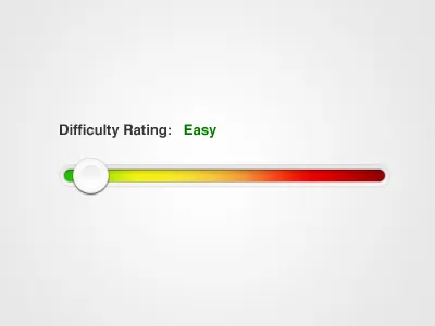 Slider concept difficulty rating slider