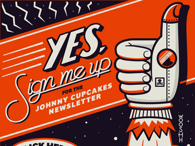 Newsletter Dribbble illustration typography vintage web