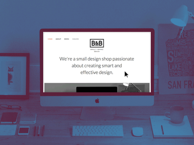 Brault & Barnes Design computer gif room website