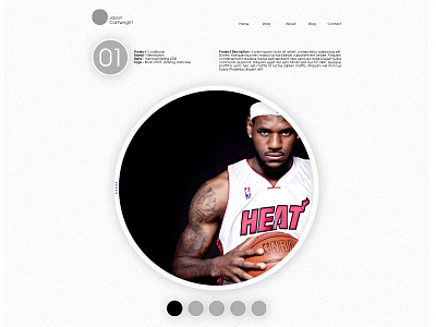 Portfolio Page circle lebron page photoshop portfolio web