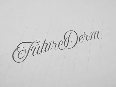 FutureDerm Logotype Sketch branding final futurederm lettering logo logotype script sketch type typography