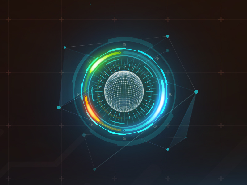 Example of holographic interface