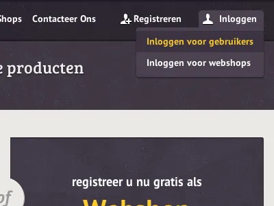 Dropdown dropdown header hover html5 icons login register