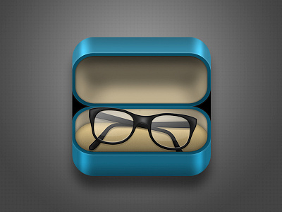 Glasses App Icon app blue case glasses icon ios ipad iphone mobile texture