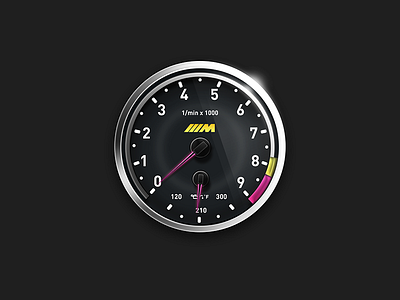 M Gauge baby black bmw clean cluster gauge icon illustrator photoshop replica