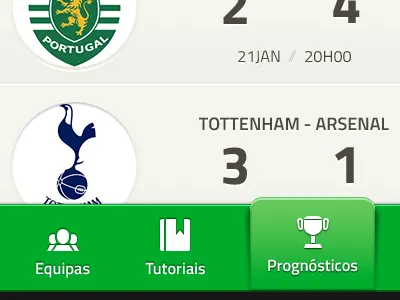 Progn Sticos App Home soccer