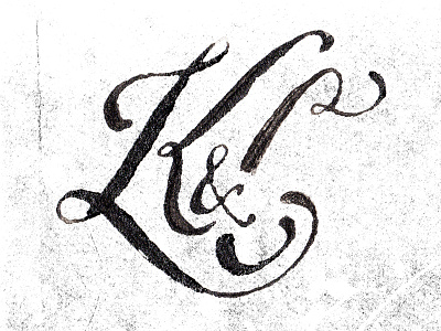 Initials ampersand calligraphy fountain pen pen and ink type typography