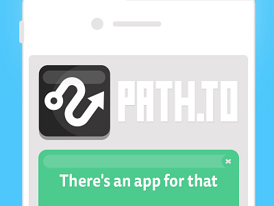 Dribbble Pathto app flat iphone mobile solids ui vector