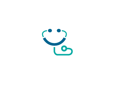 Happycheck brand concept creative logo doctor happy health checkup home logo mark medical medical check smile