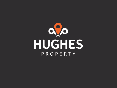 Hughes Property (Dark) fleur de lis heraldry logo