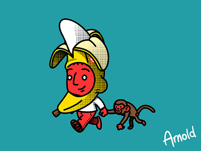 And now in a banana suit illustration vector