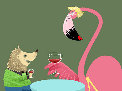 Odd Couple tim paul timpaulillustrations.com