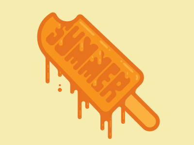 Popsicle illustration melting popsicle t shirt typography