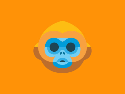 Golden Monkey redesign creepy fucker gold icon iphone mailchimp monkey orange