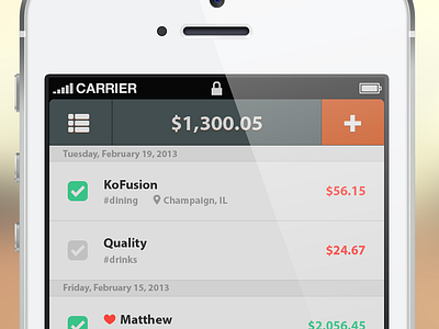 Finance Concept app ios iphone mobile ui