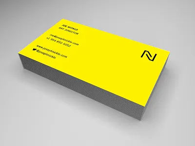 Yes. Yellow! black business card identity logo n yellow