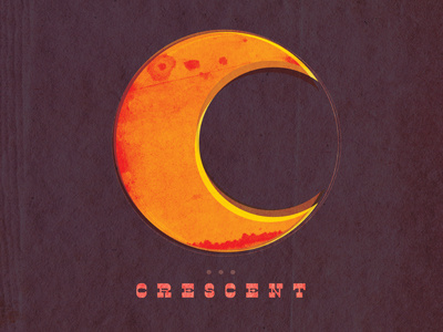 "C" is for Crescent! c crescent illustration moon type