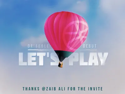 Dribbble Debut debut first shot intro lets play parachute thanks