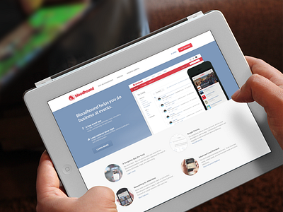 working on some homepage styles b2b bloodhound business home ipad landing layout new