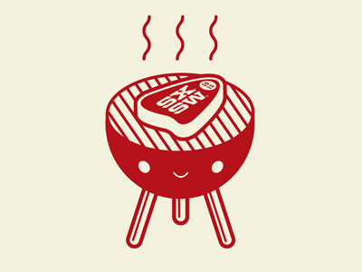 Steak By Steakwest bbq cute illustration kawaii screen print steak sxsw