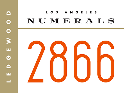 Ledgewood Numeral Set california la los angeles mid century numerals