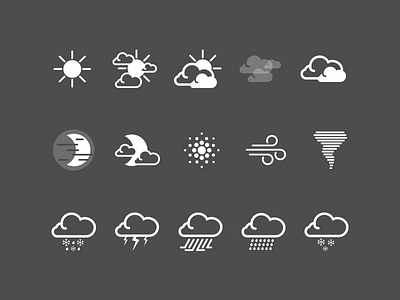 HTC Sense Weather Icons clock cloudy design dust fog freezing rain htc htc one icon icon design icons lightning night night time one rain states sunny tornado weather weather app weather clock wind