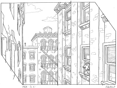 Hey Arnold Cityscape animation background buildings city hey arnold! layout nickelodeon pencil windows