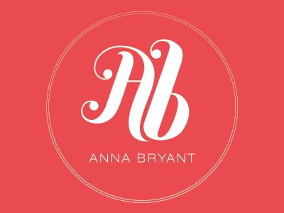 AB Logo brand buttermilk clean feminine helvetica logo mark portfolio red resume
