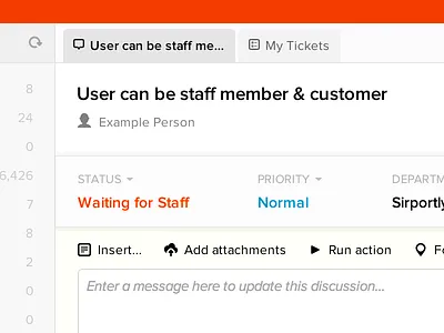 Sirportly v3 - Ticket Screenshot sirportly