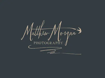 Matthew Morgan Logo Concept bird calligraphy handwriting logo photography script sparrow vintage