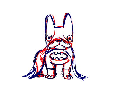 animated gif line test batman frenchbulldog 2d animation animated gif animation character design dog traditional animation