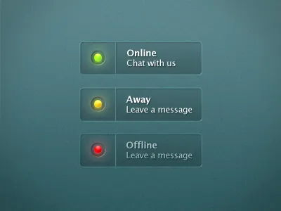 Status Indicators chat concept digital indicator interface light online photoshop ui ux