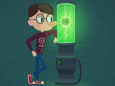 Science guy fusion core illustration marcus melin science science guy