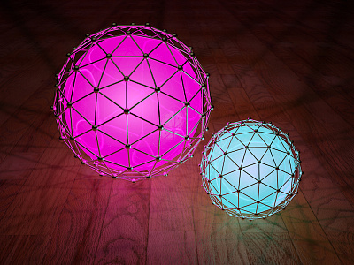 Orb Rebound atom array balls c4d cinema4d light orb scifi